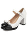 Round Toe Colorblock Patent Leather High Heels: timeless vintage elegance she makes her own