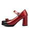 Round Toe Colorblock Patent Leather High Heels — vintage vintage charm for her modern wardrobe