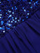Royal Blue 1920s Sequined Sweetheart Neck Maxi Dress — the kind of 1920s dress that makes strangers smile