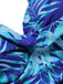 Royal Blue 1960s Tropical Plants Swimsuit Set — 1960s poolside glamour meets sun-drenched confidence