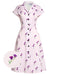 [US Warehouse] Purple 1940s Petunia Lapel Dress