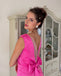 Rose Red 1960s Satin Solid Pencil Dress