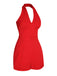 Red 1950s Pin-Up Girls Romper & Skirt