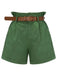 Dark Green 1960s Solid Vintage Shorts