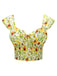 2PCS 1950s Sunflower Crop Top & Pants