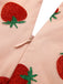 [US Warehouse] Pink 1950s Strawberry Mesh Swing Dress