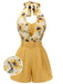 [US Warehouse] Yellow 1950s Sunflower Halter Romper