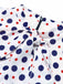 [US Warehouse] Blue 1950s Polka Dot Buttoned Romper