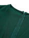Green 1930s Solid V-Neck Jumpsuit