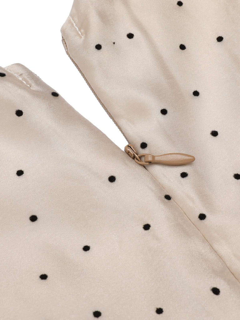 Khaki 1950s Embroidered Rose V-Neck Romper