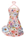 Pale Pink 1960s 3D Flower Mini Dress