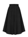 Black 1950s Elegant Pleated Skirt