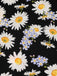 Black 1940s Cap Sleeve Daisy Dress