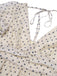 1950s Beige Polka Dot V-neck Dress