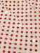 2PCS 1950s Red Polka Dot Blouse & Burgundy Pants