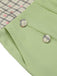 Green 1930s Plaid Dots Strap Jumpsuit