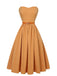 [Pre-Sale] Apricot Yellow 1950s Bandeau Umbrella Dress