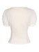 1950s Beige Lace Puff Sleeve Button Blouse