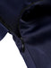 Dark Blue 1930s Flounce Sleeve Cowl Neck Trumpet Dress