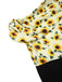 Yellow 1930s Sunflower Oblique Neck Jumpsuit