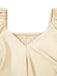 1930s Solid V-Neck Waist Ruffle Dress