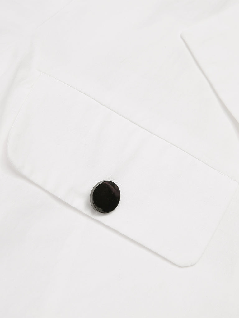 [Pre-Sale] White 1960s Button Pure Cotton Blouse