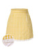 [Pre-Sale] Yellow 1960s Ruffles Plaid Skirt