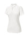 White 1930s Solid Keyhole-Neck Satin Blouse