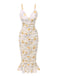 [Pre-Sale] 1930s Spaghetti Strap Floral Ruched Mermaid Dress