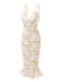 [Pre-Sale] 1930s Spaghetti Strap Floral Ruched Mermaid Dress