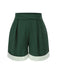 [Pre-Sale] Green 1950s Polka Dot Waisted Camisole & Pleated Shorts