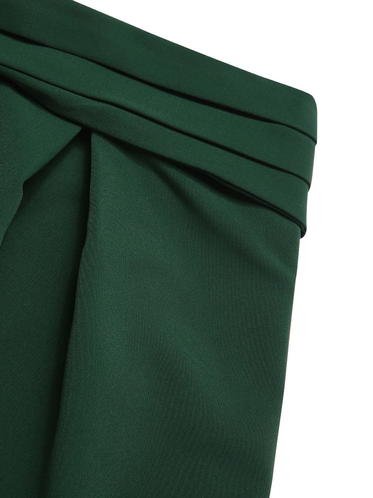 [Pre-Sale] Green 1950s Polka Dot Waisted Camisole & Pleated Shorts