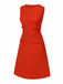 [Pre-Sale] Red 1960s Round Neck Sleeveless A-line Dress