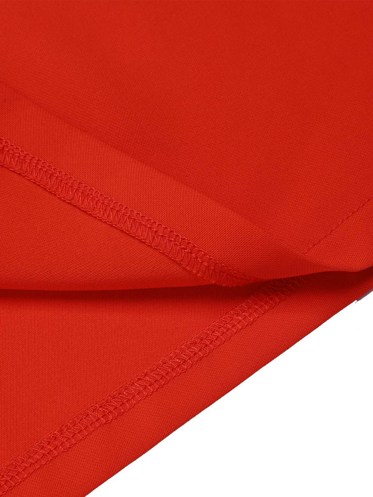 [Pre-Sale] Red 1960s Round Neck Sleeveless A-line Dress