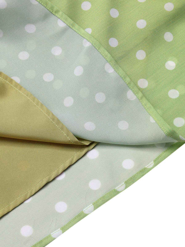 [Pre-Sale] Green 1940s Back Hollow-Out Polka Dots Dress