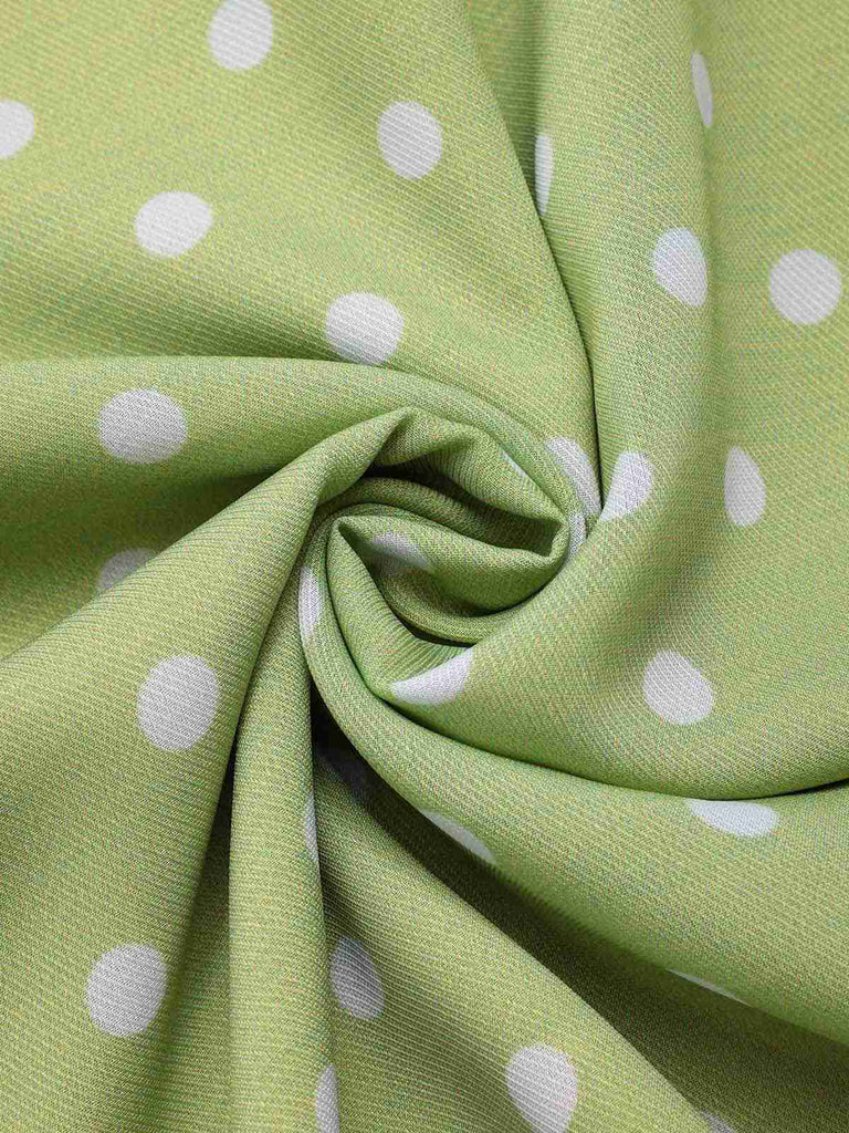 [Pre-Sale] Green 1940s Back Hollow-Out Polka Dots Dress