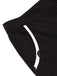 Black 1950s Contrast Trim Straight-Leg Pants