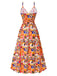 [Pre-Sale] Multicolor 1970s Tropical Floral Dress