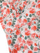 [Pre-Sale] 1940s Ruffles V-Neck Roses Side Slit Dress