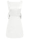 1960s Square Neck Back Bow Satin Dress