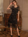 Black 1920s Sequined Tassel Flapper Dress