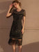 Black 1920s Sequined Tassel Flapper Dress