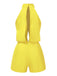 1930s Solid Cutout Stand Collar Halter Romper