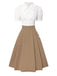 [Pre-Sale] 2PCS 1950s Cut-Out Lace Blouse & Button Skirt