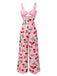 [Pre-Sale] Pink 1960s Gingham Cherry Cut-out Jumpsuit