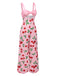 [Pre-Sale] Pink 1960s Gingham Cherry Cut-out Jumpsuit