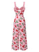 [Pre-Sale] Pink 1960s Gingham Cherry Cut-out Jumpsuit