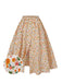 [Pre-Sale] Multicolor 1950s Ditsy Floral Button Skirt