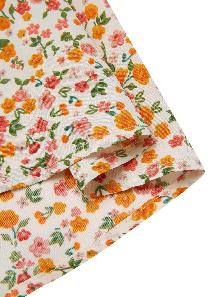 [Pre-Sale] Multicolor 1950s Ditsy Floral Button Skirt