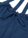 1950s Halter Solid Swing Corset Dress